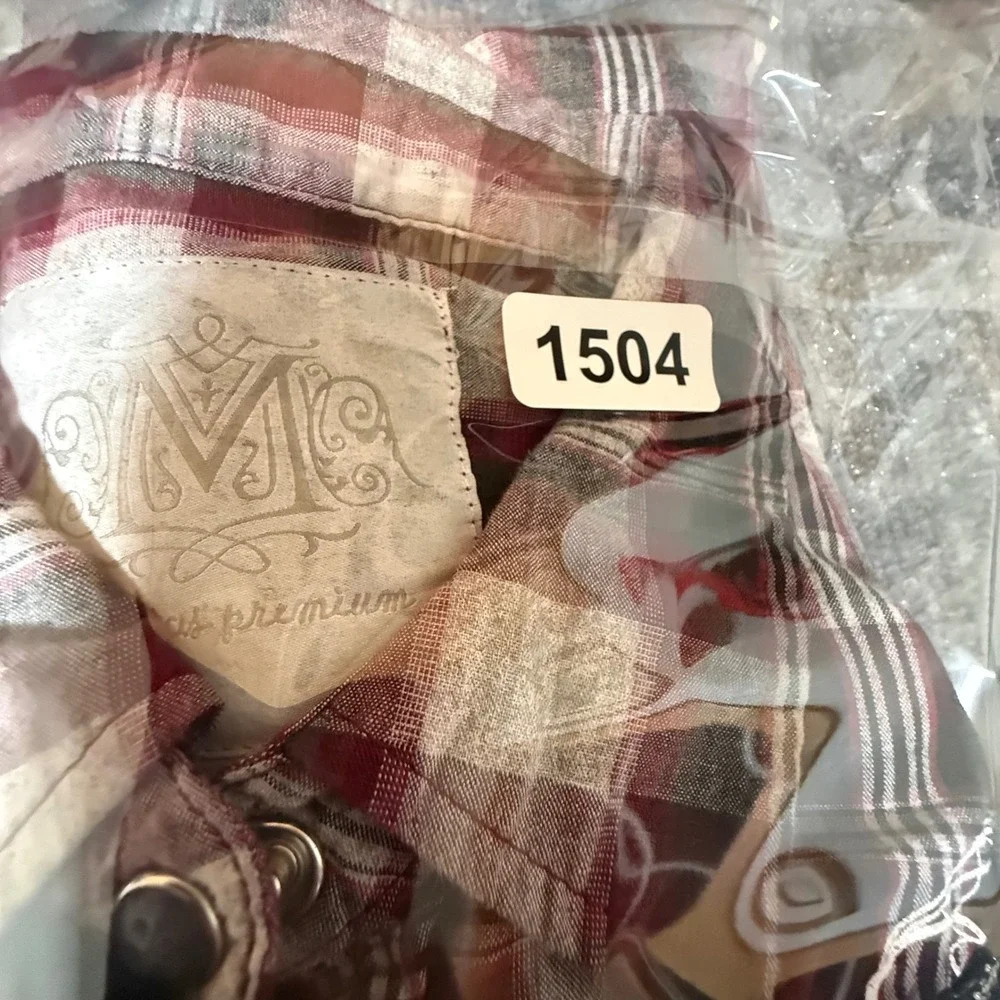 Maurices Premium Western Plaid Pearl Snap Long Sleeve‎ Shirt Women Medium